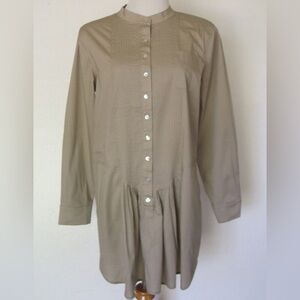 Chico's Beige Button-Down Shirt